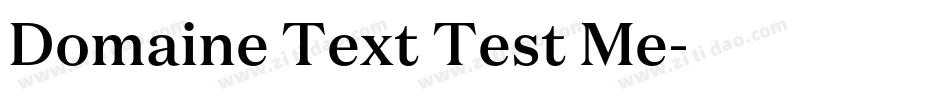 Domaine Text Test Me字体转换